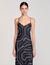 Patterned silk maxi dress