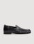 Leather buckle loafers