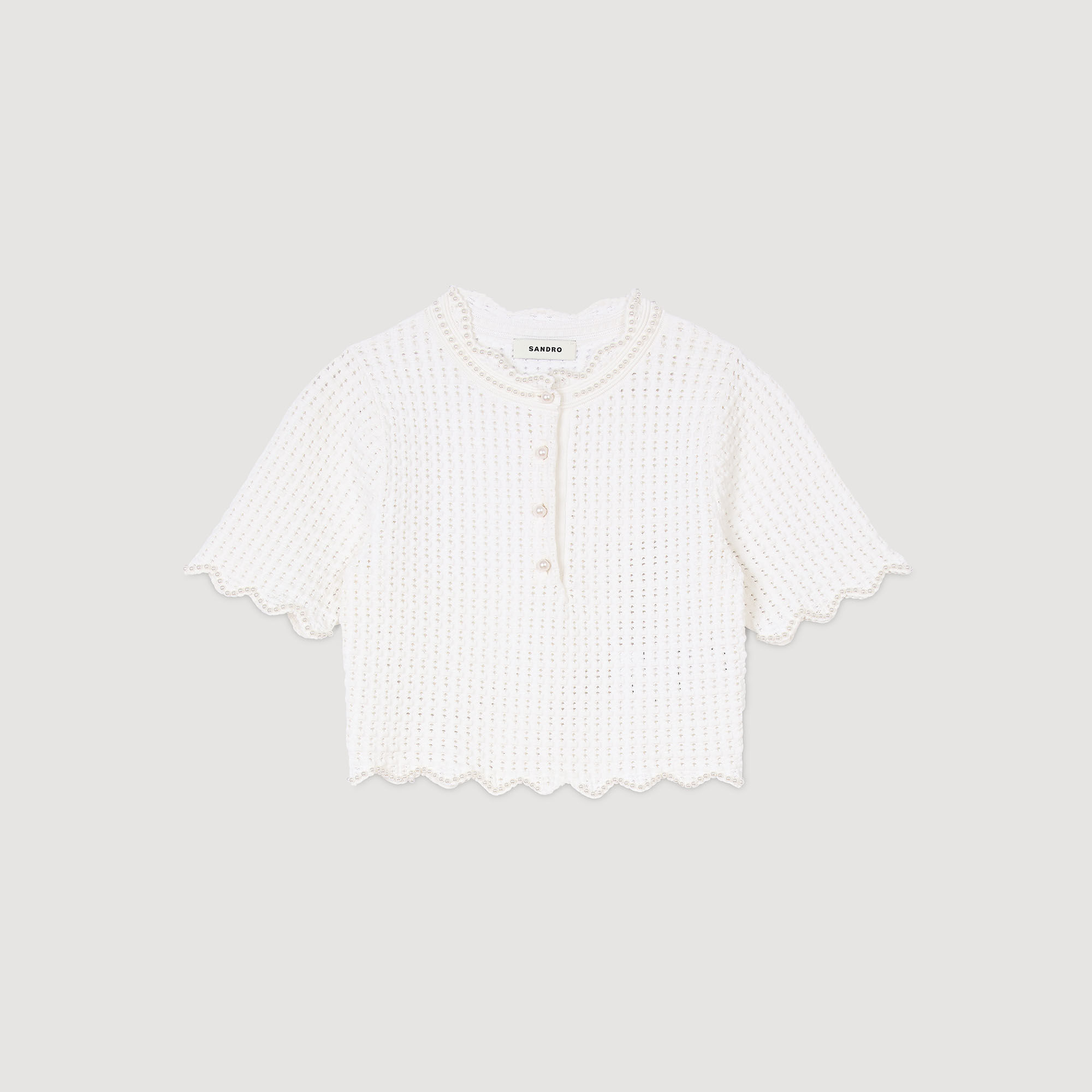 Pearl beaded knit jumper