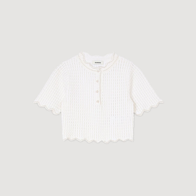 Pearl beaded knit jumper