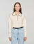 Contrast polo-neck knit jumper