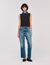 Knit and denim jumper