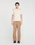 Knitted polo shirt with zip collar