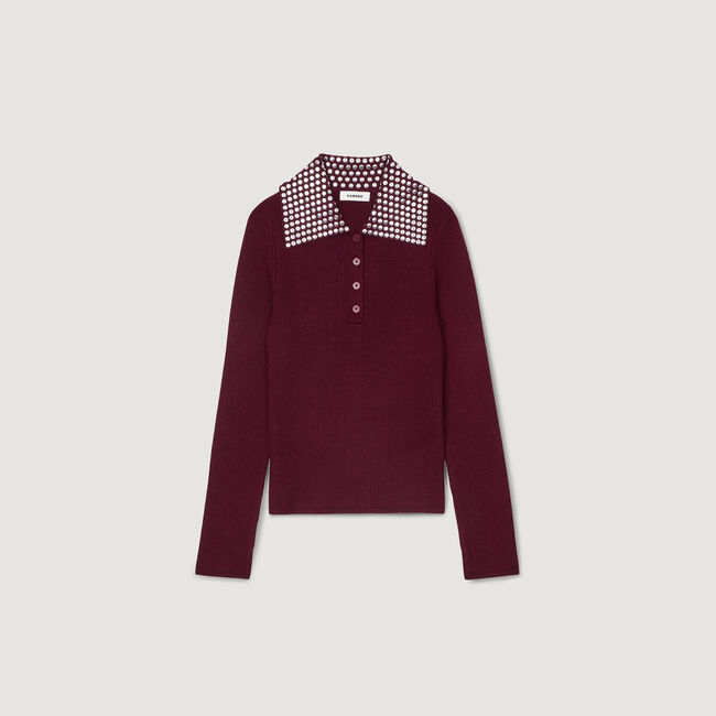 Jumper with metal stud collar