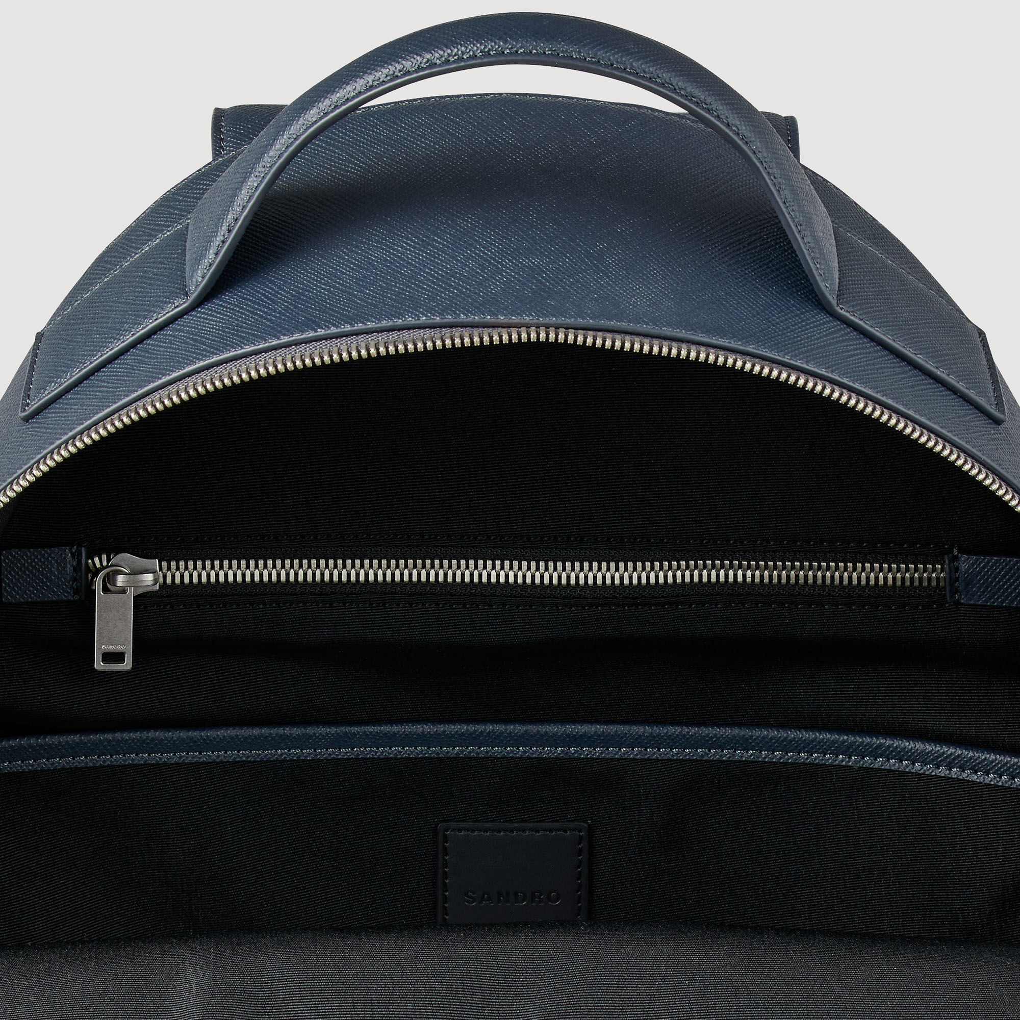 Reconstituted leather rucksack