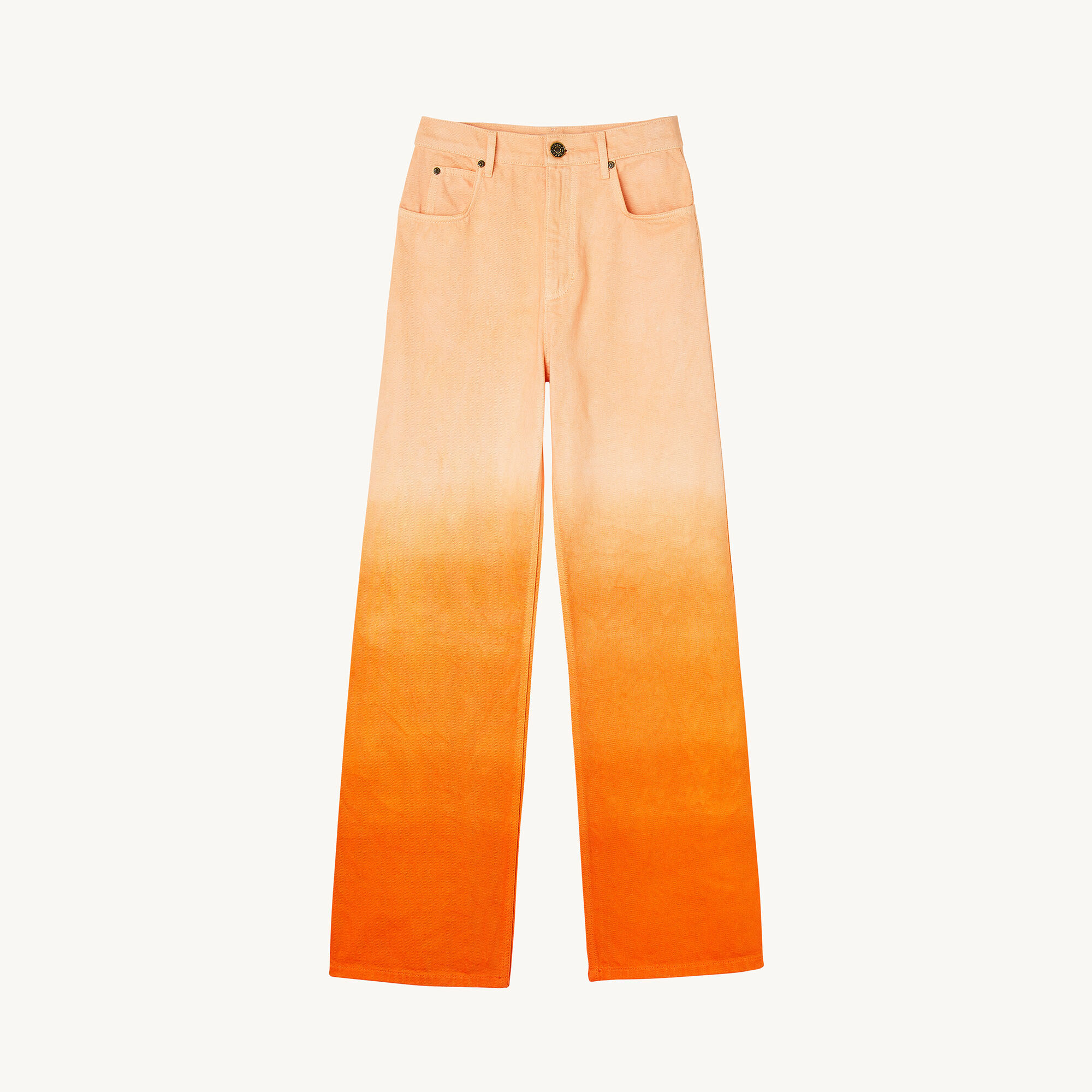 Straight-leg gradient-effect jeans