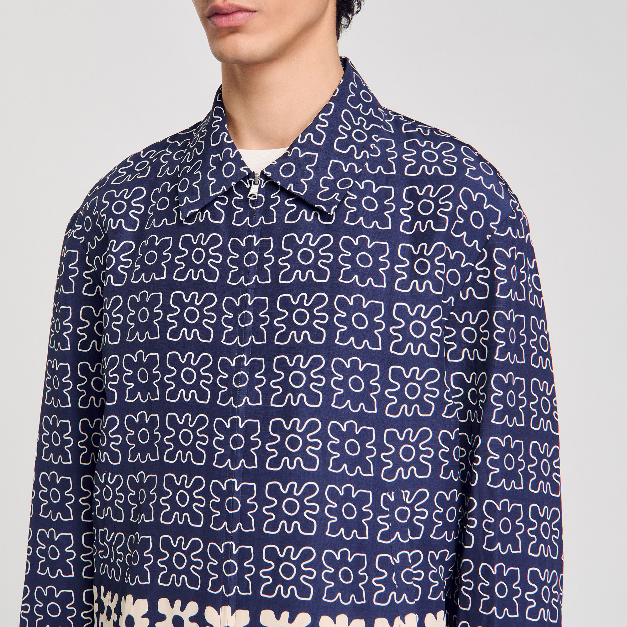 Jacket with floral motif