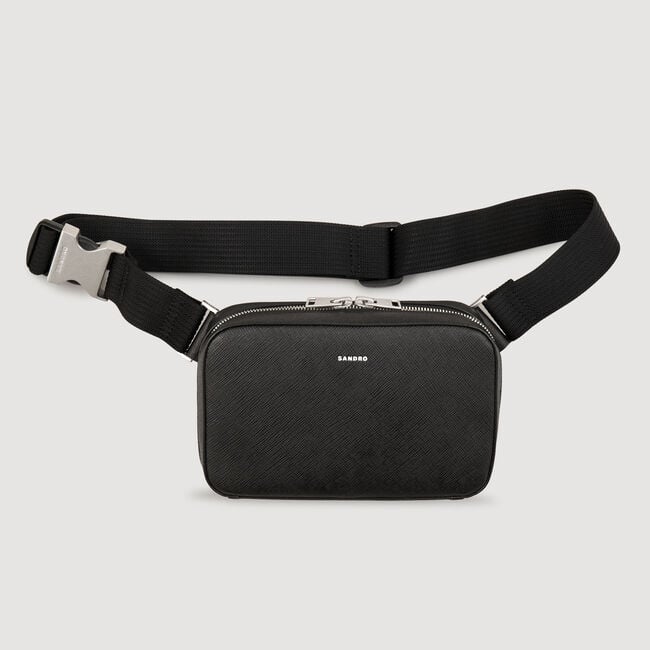 Small reconstitued leather bag