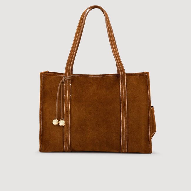 Suede shopping bag