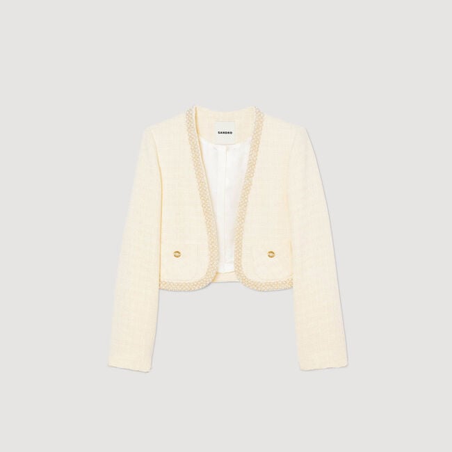 Cropped tweed jacket