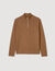 Wool jumper with zip collar