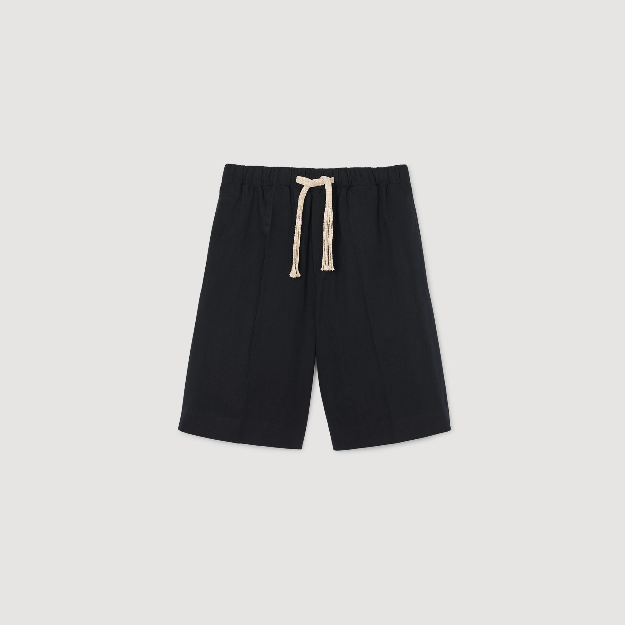 Elasticated waist cotton shorts