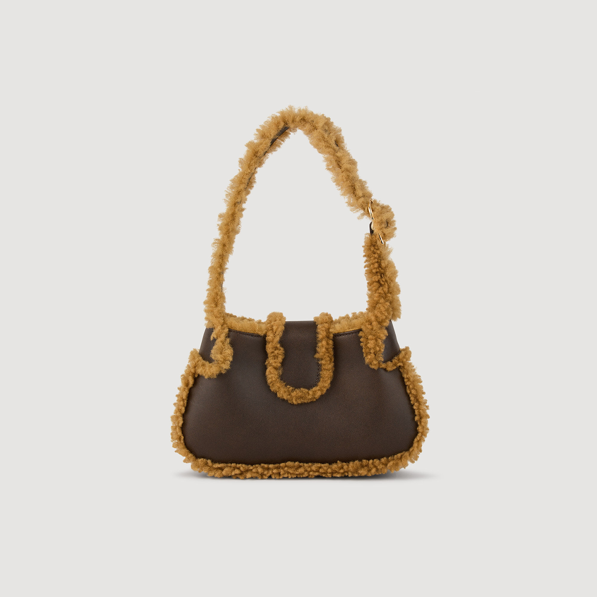 Leather and shearling Janet bag