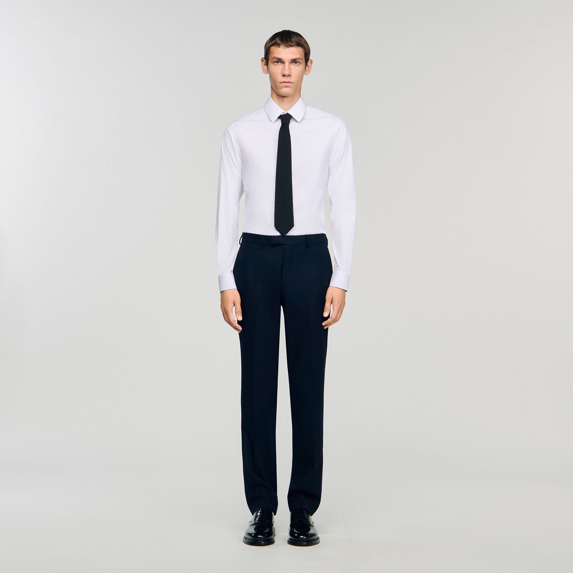 Wool suit trousers
