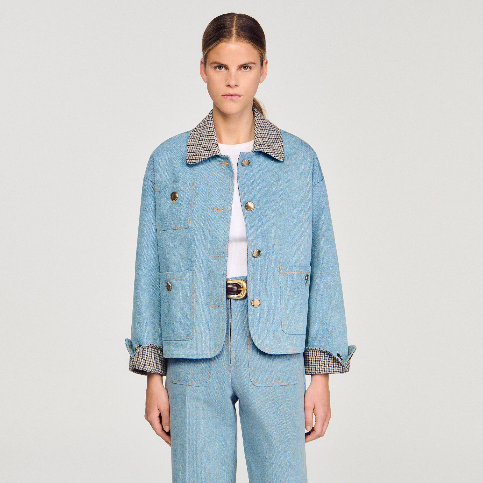 Denim jacket blue For Women | Sandro Paris