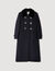 Long coat with velvet collar