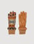Leather and fabric gloves
