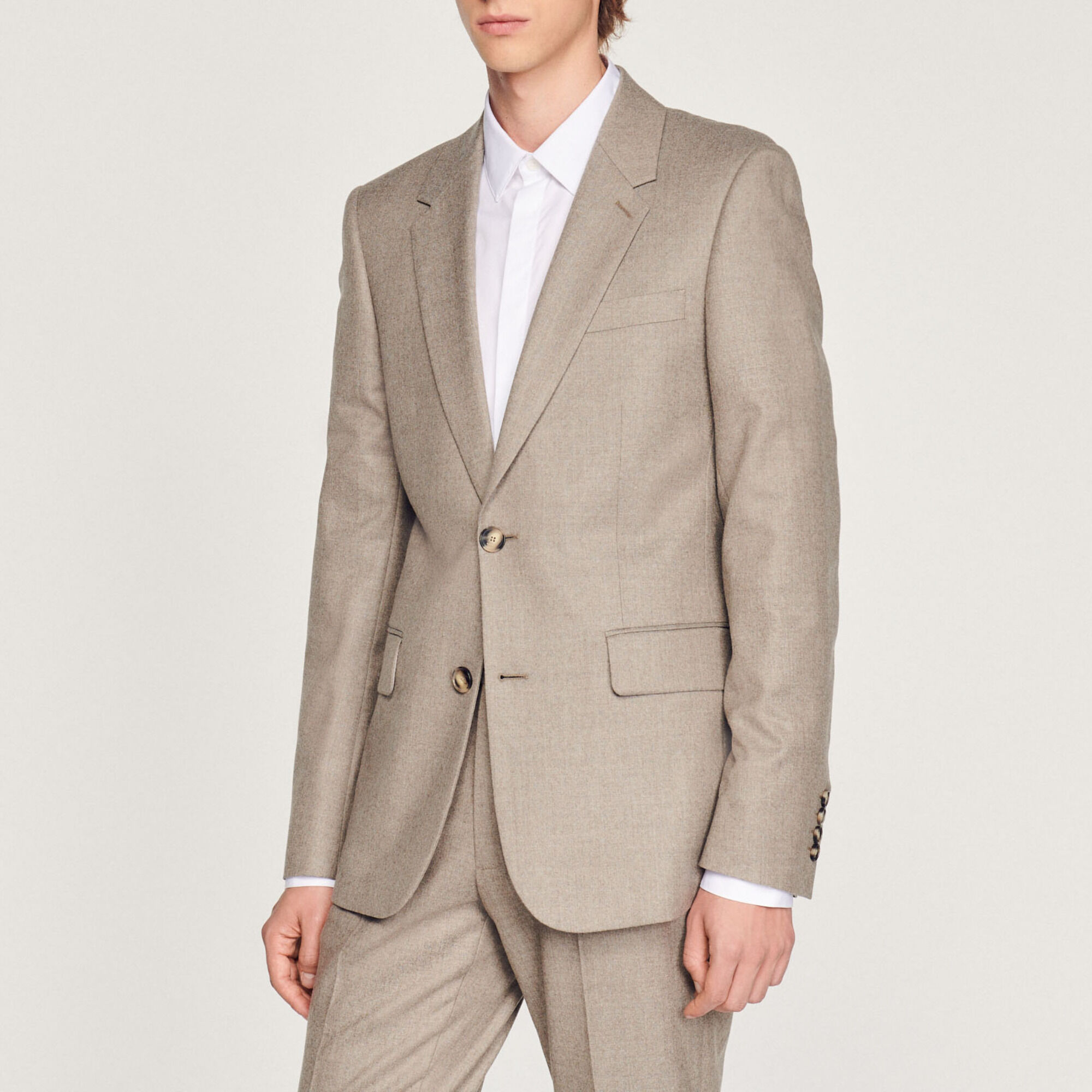 Flannel suit jacket