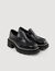Loafers with thick notched soles