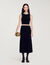 Jewellery-neck knit top