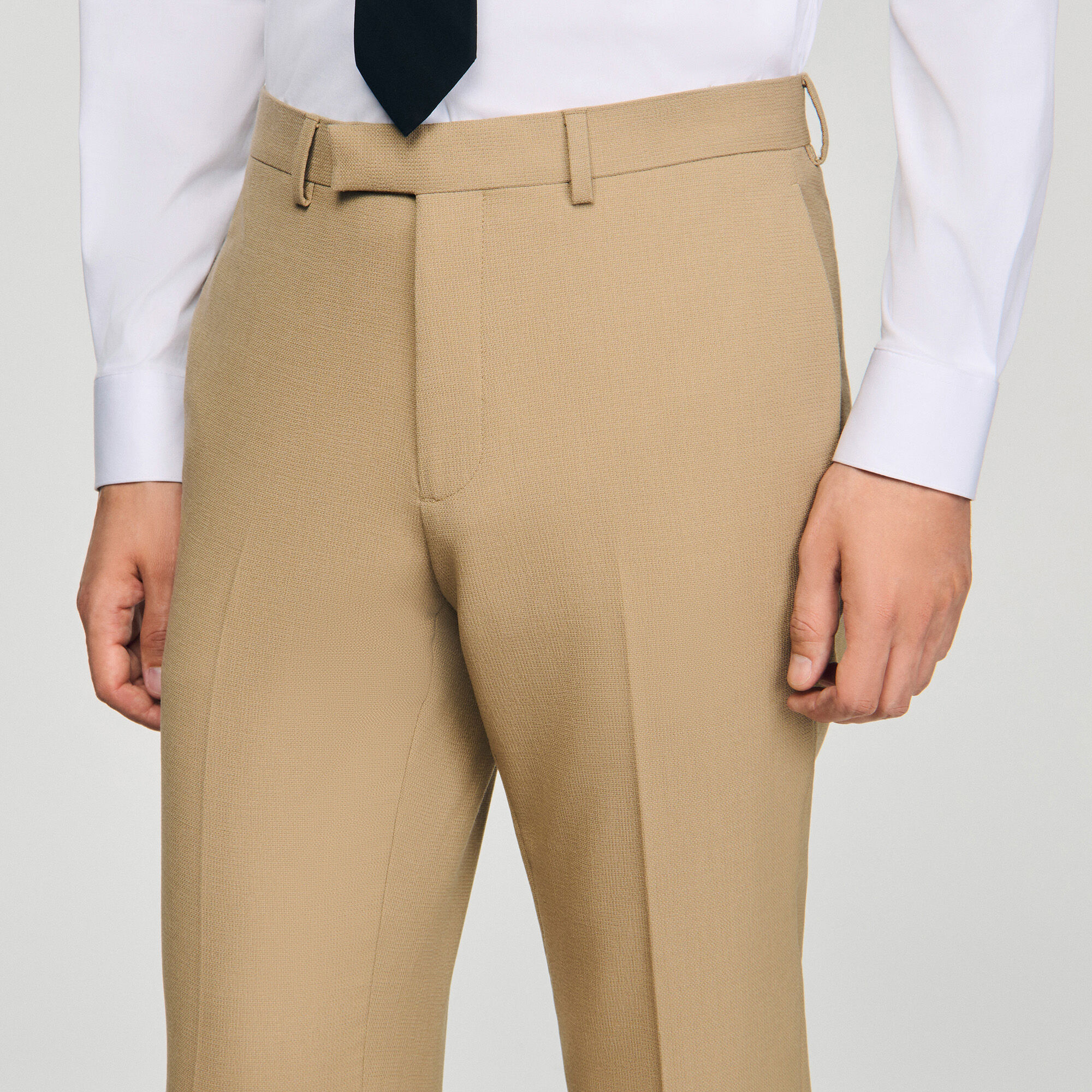 eaphi WOOL BELTED PANTS ブラウン
