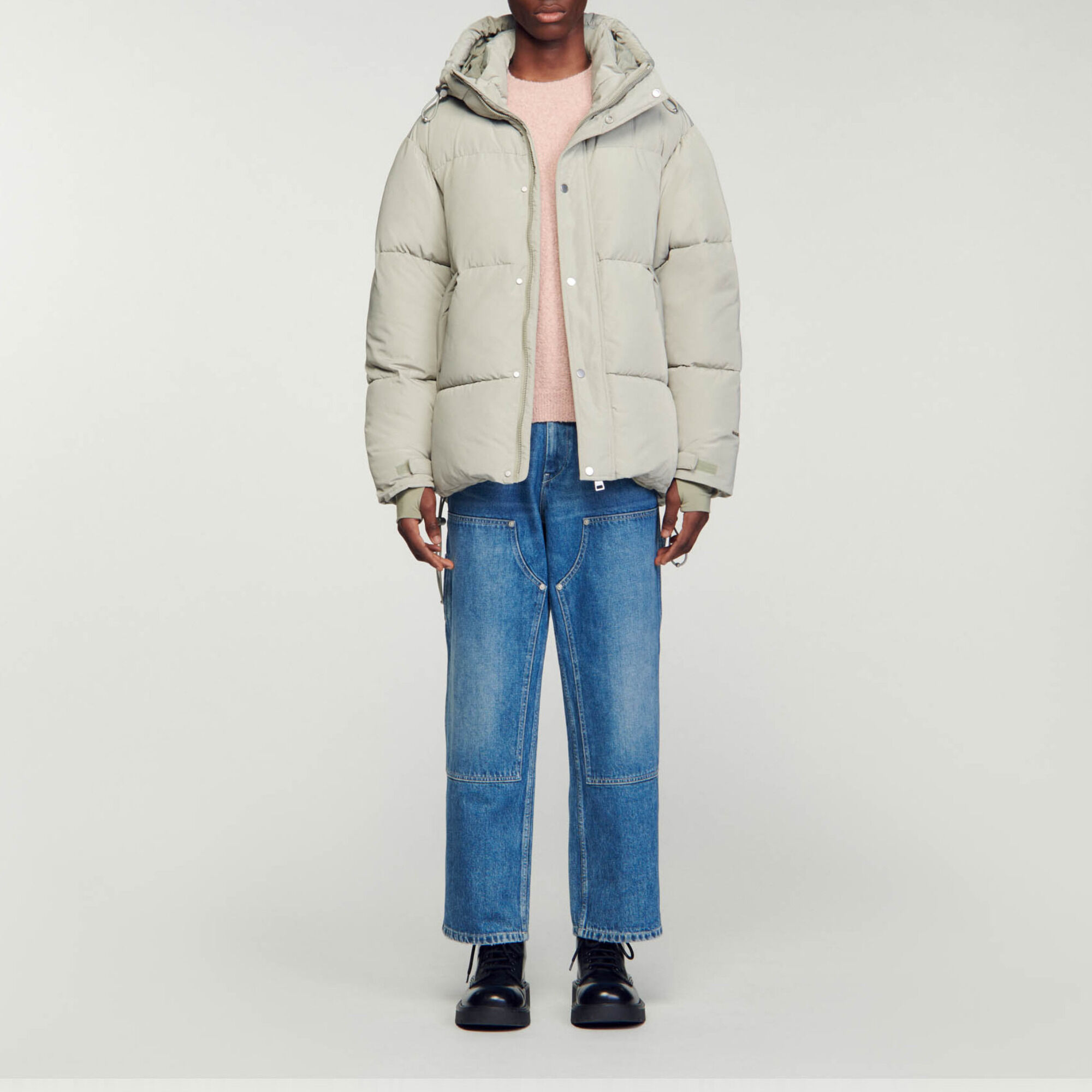 Long sleeve puffer jacket sales