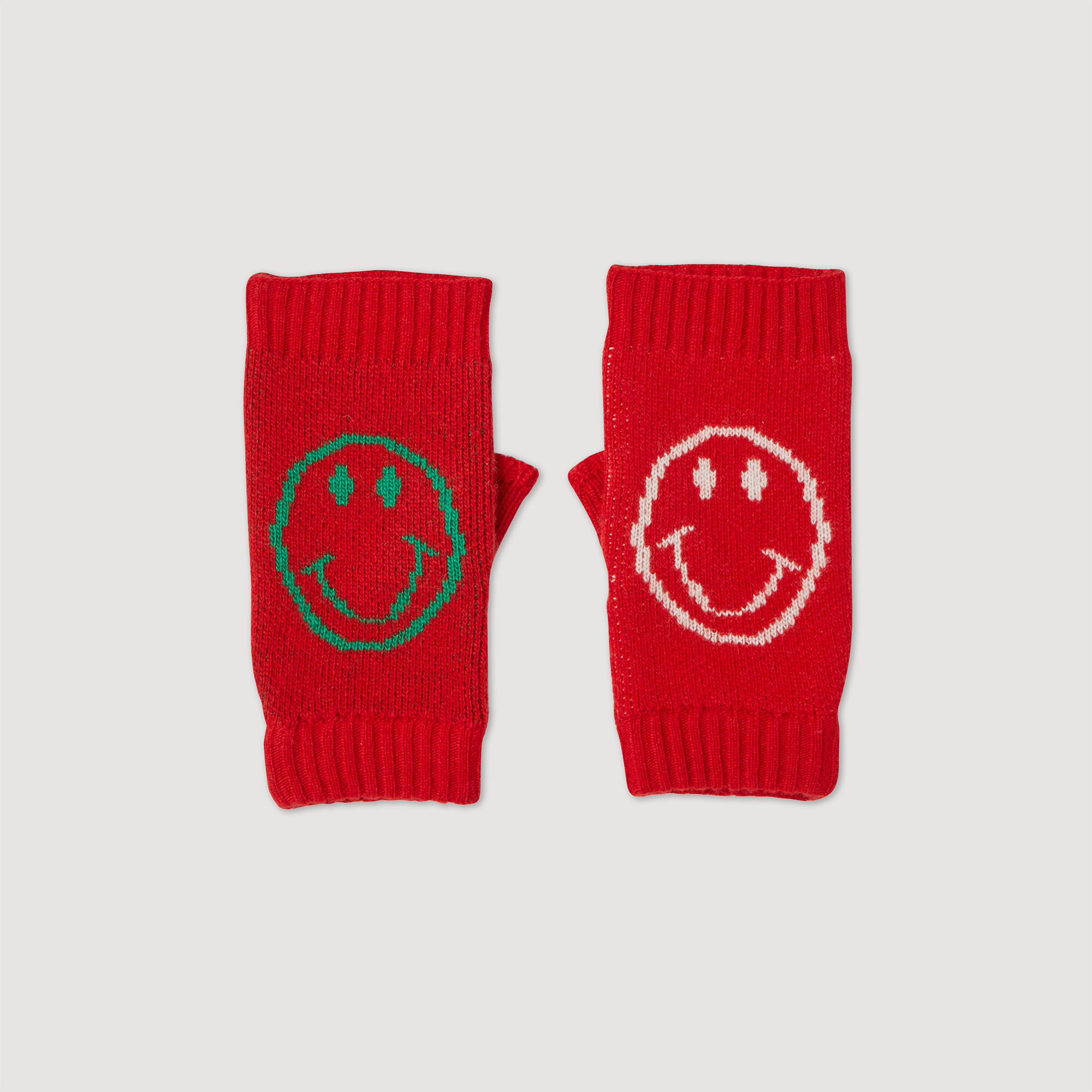 Smiley fingerless gloves