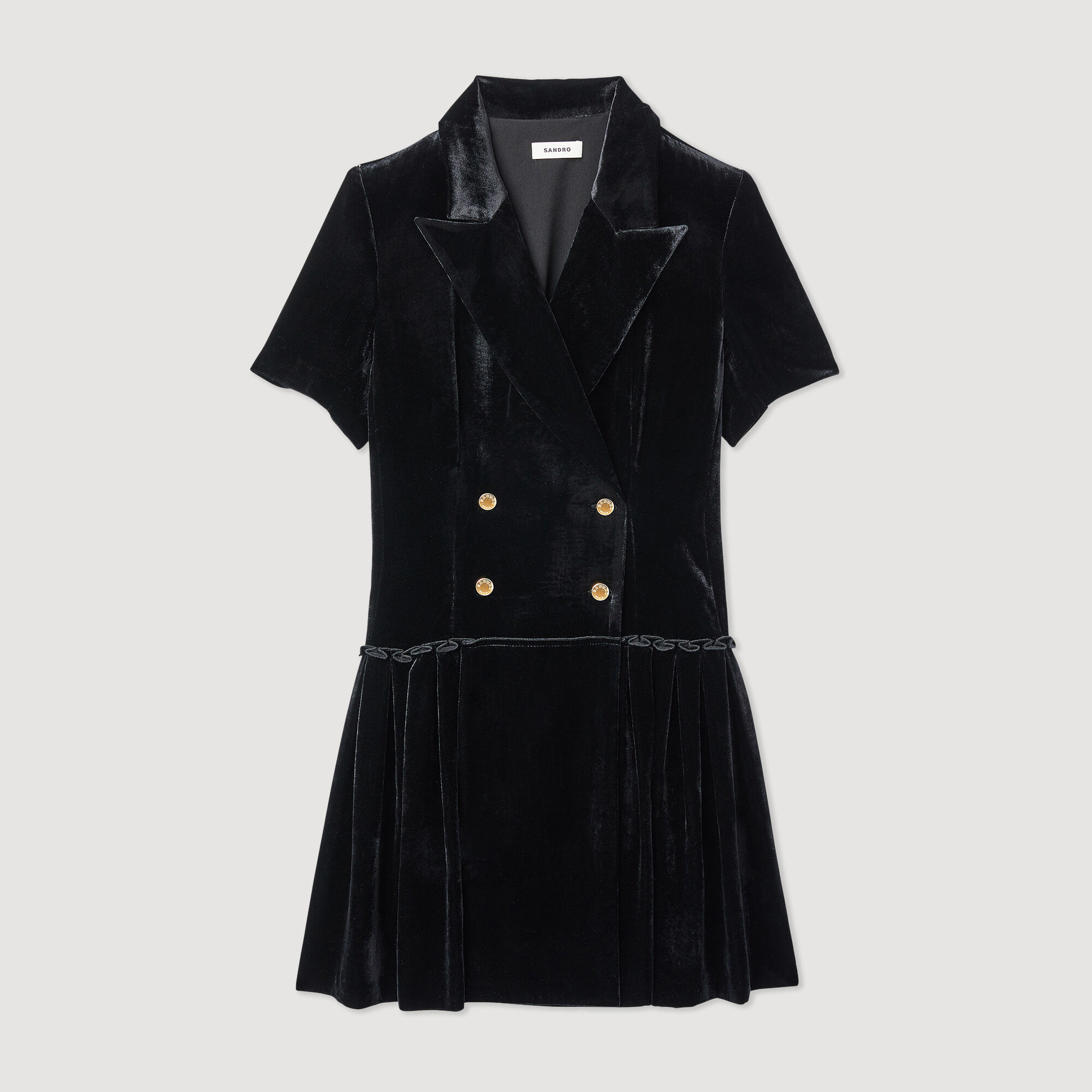 Short velvet dress