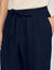 Straight-leg linen trousers