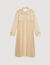 Pleated trench coat with belt