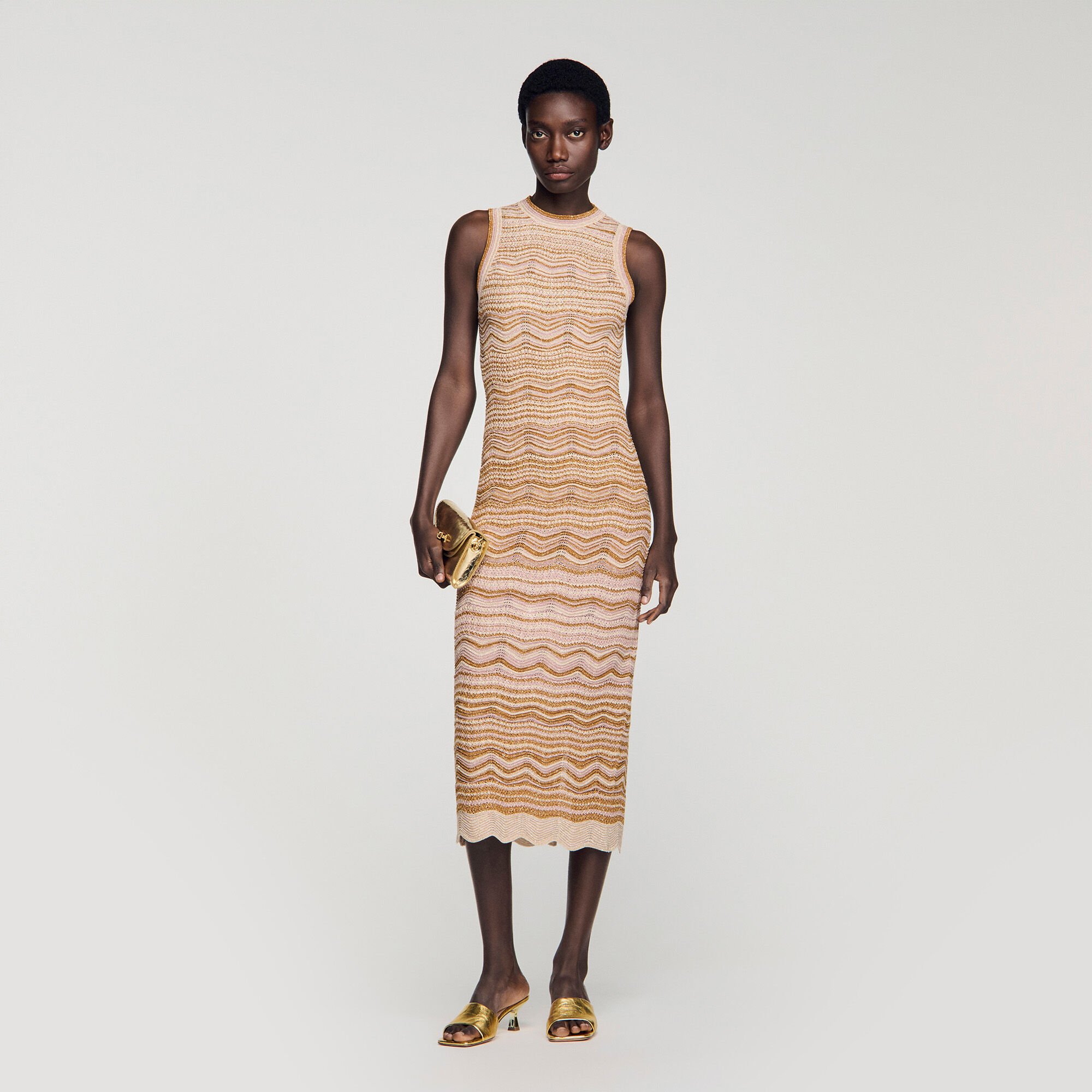 Fancy knit maxi dress