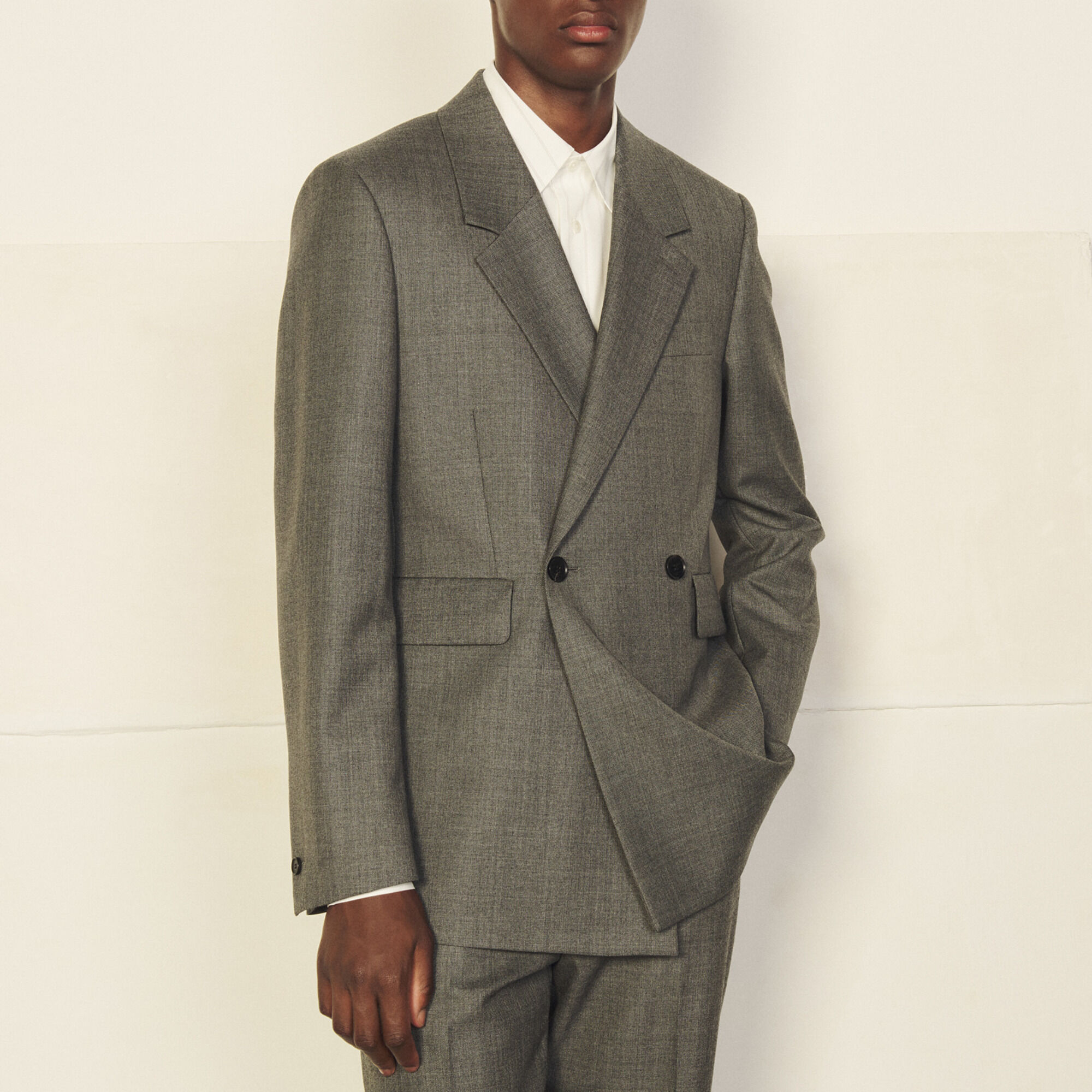 Double-breasted suit jacket