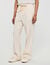 Wide-leg elasticated cotton trousers