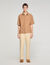 Textured shark collar shirt