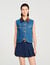 Sleeveless denim jacket