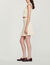 Short pleated knit skirt