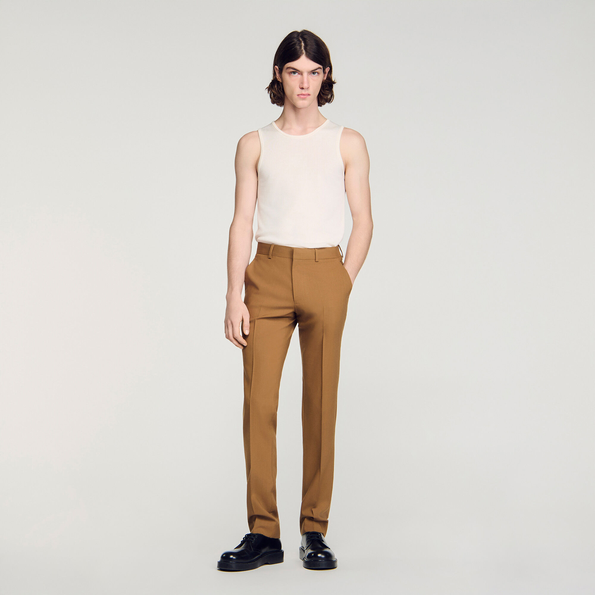 Wool suit trousers