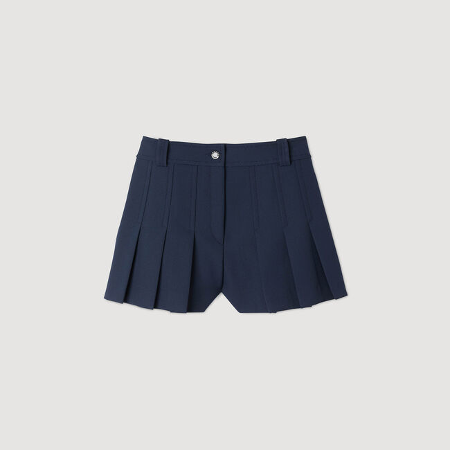 Tailored pleated shorts
