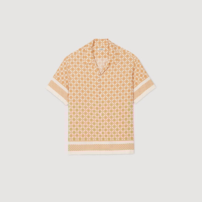 Square Cross motif flowing blouse