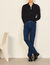 Raw denim cotton jeans