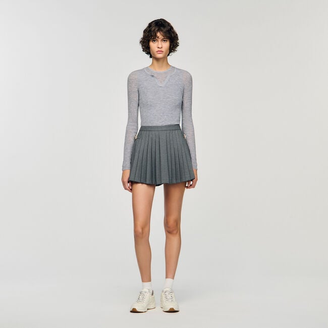 Wool layered effect jumper