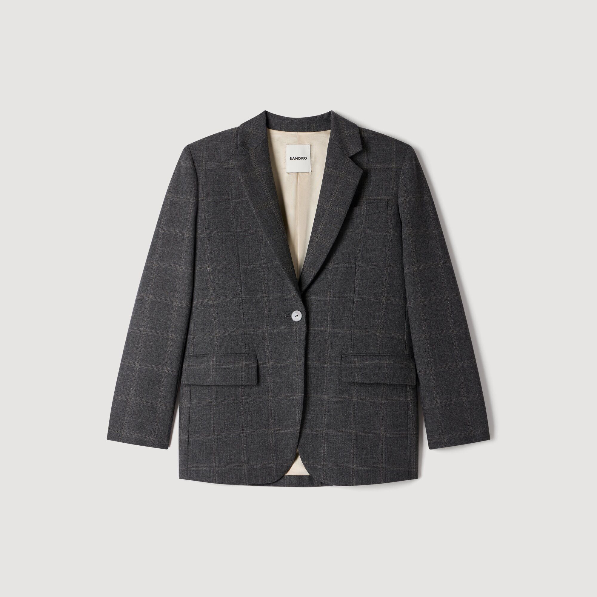 Check tailored jacket