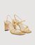 Embossed leather sandals