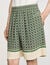 Patterned floaty Bermuda shorts