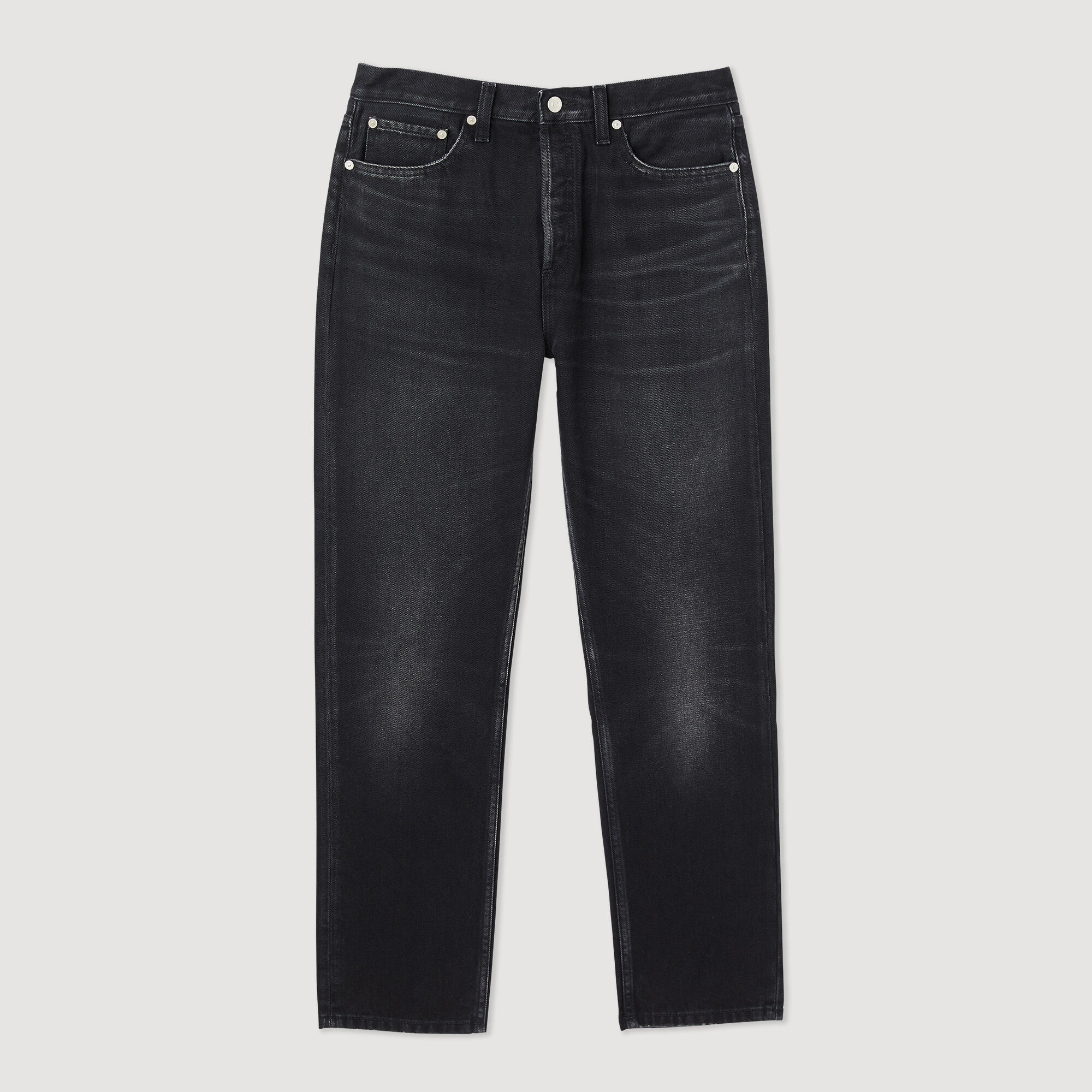 Organic cotton straight-leg jeans