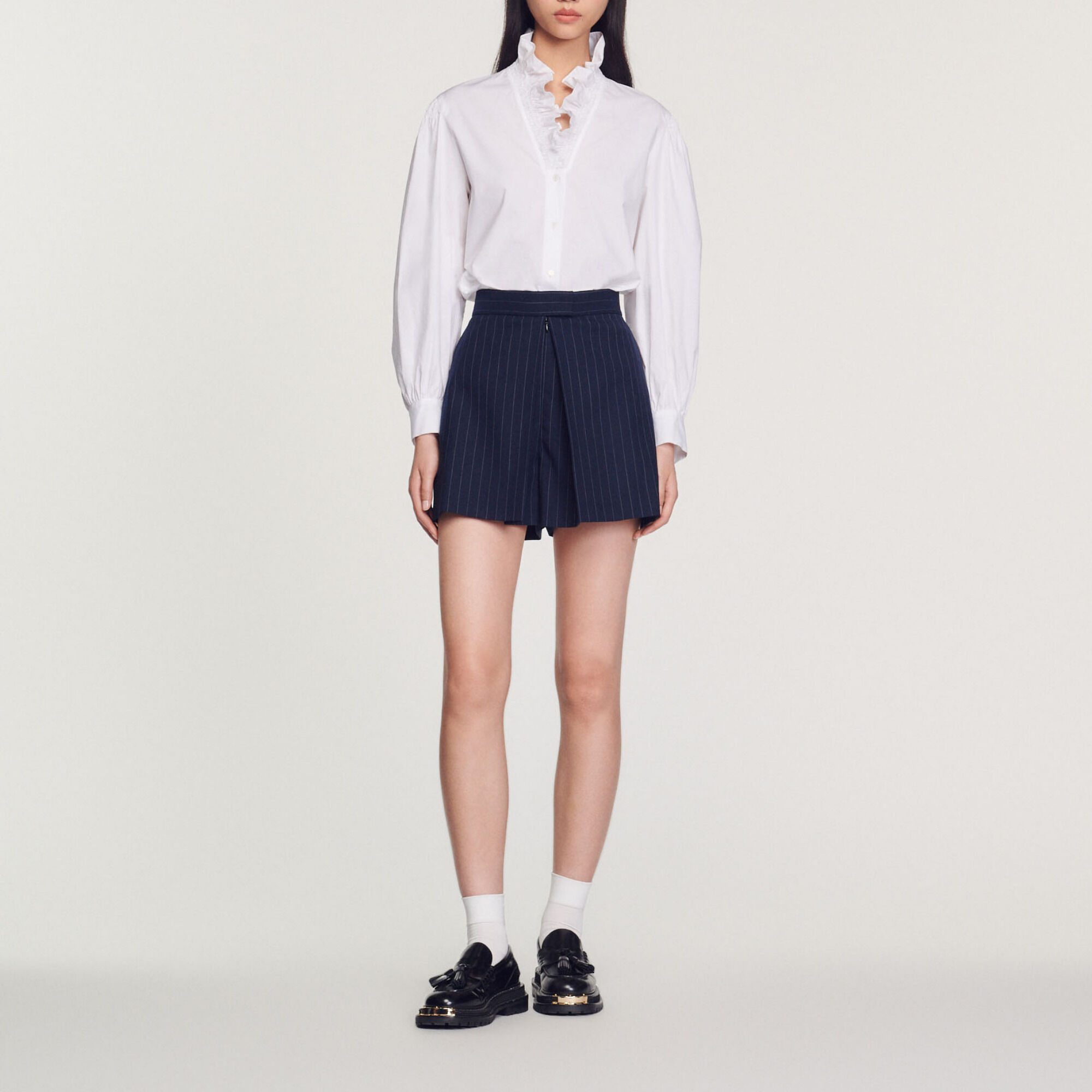 Striped tailored shorts