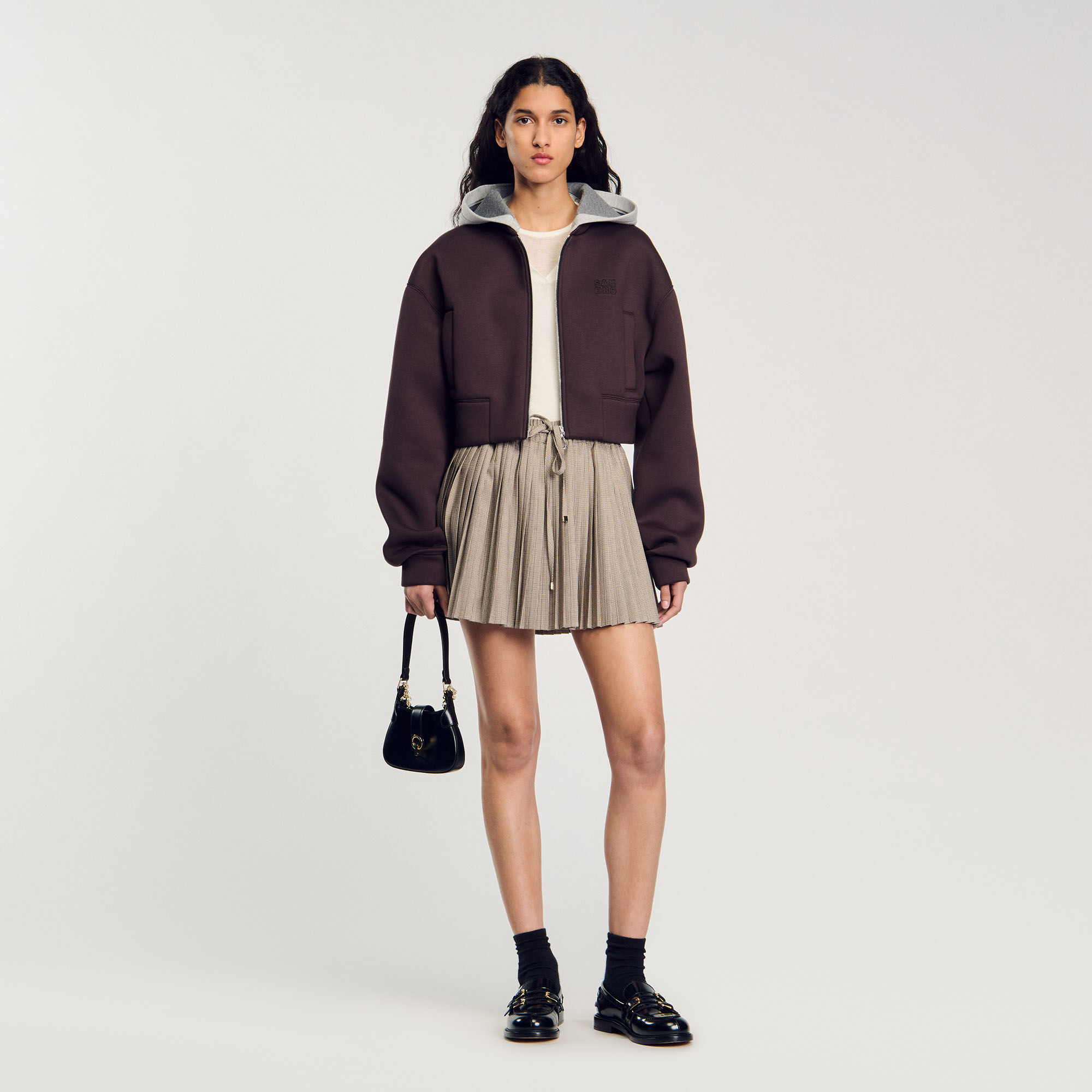 Hooded sweatshirt jacket