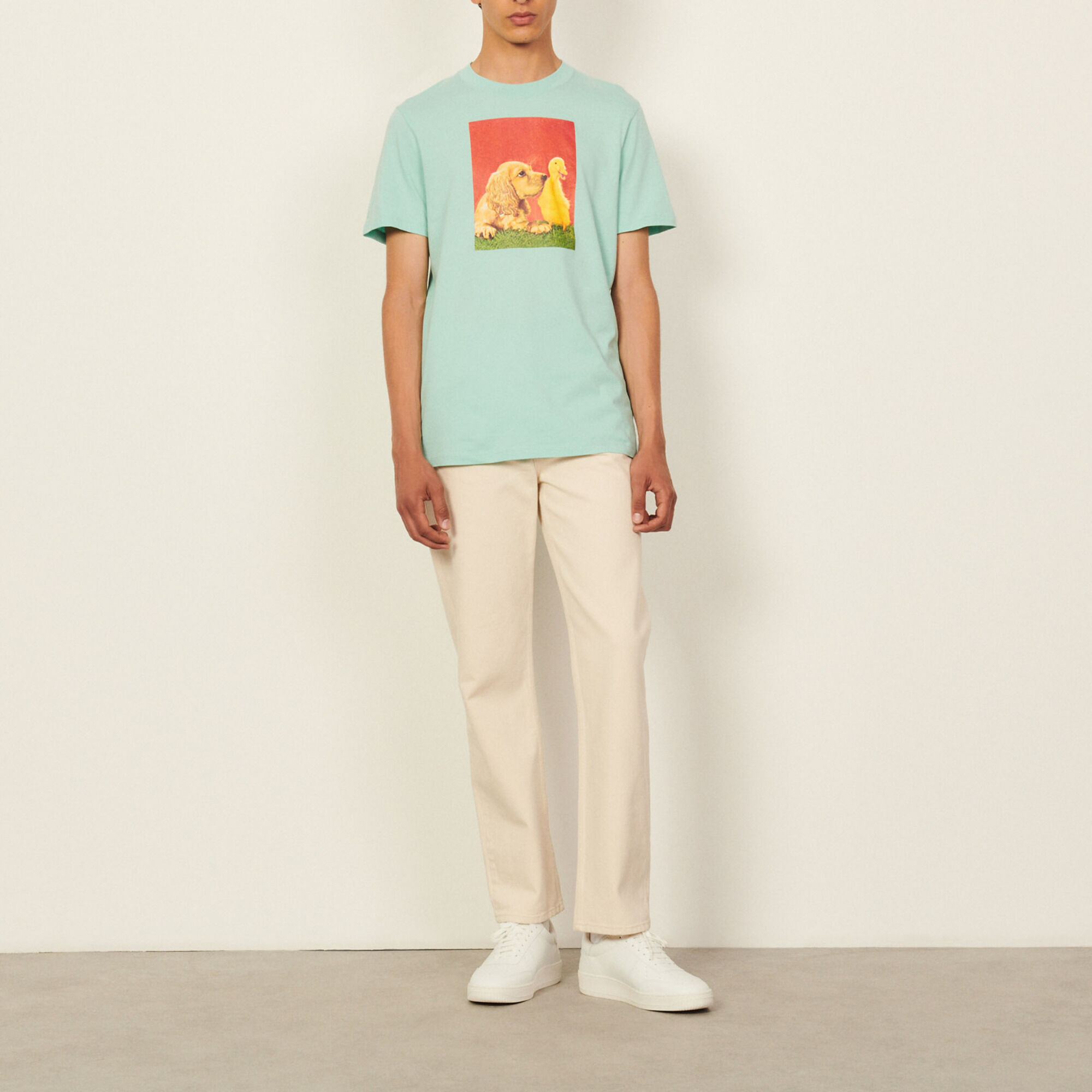 Cotton T-shirt with imagery