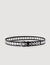 Belt with round buckle and eyelets