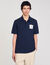 Polo shirt with flower patch